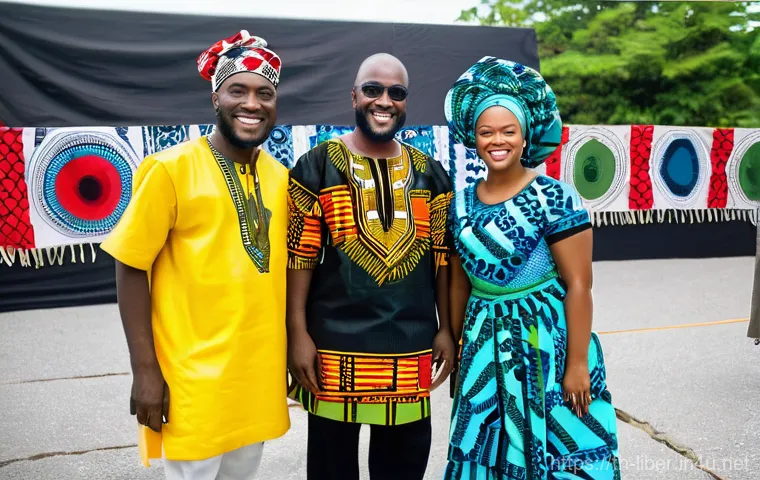 라이베리아 전통 의상 - **Dignified Style: A Liberian Man in a Dashiki**
    A distinguished Liberian man stands proudly at ...
