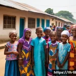 Home 15 라이베리아 주요 종교 기독교와 이슬람교 - **Prompt:** A vibrant, sun-drenched street scene in Liberia, capturing the harmonious coexistence of...